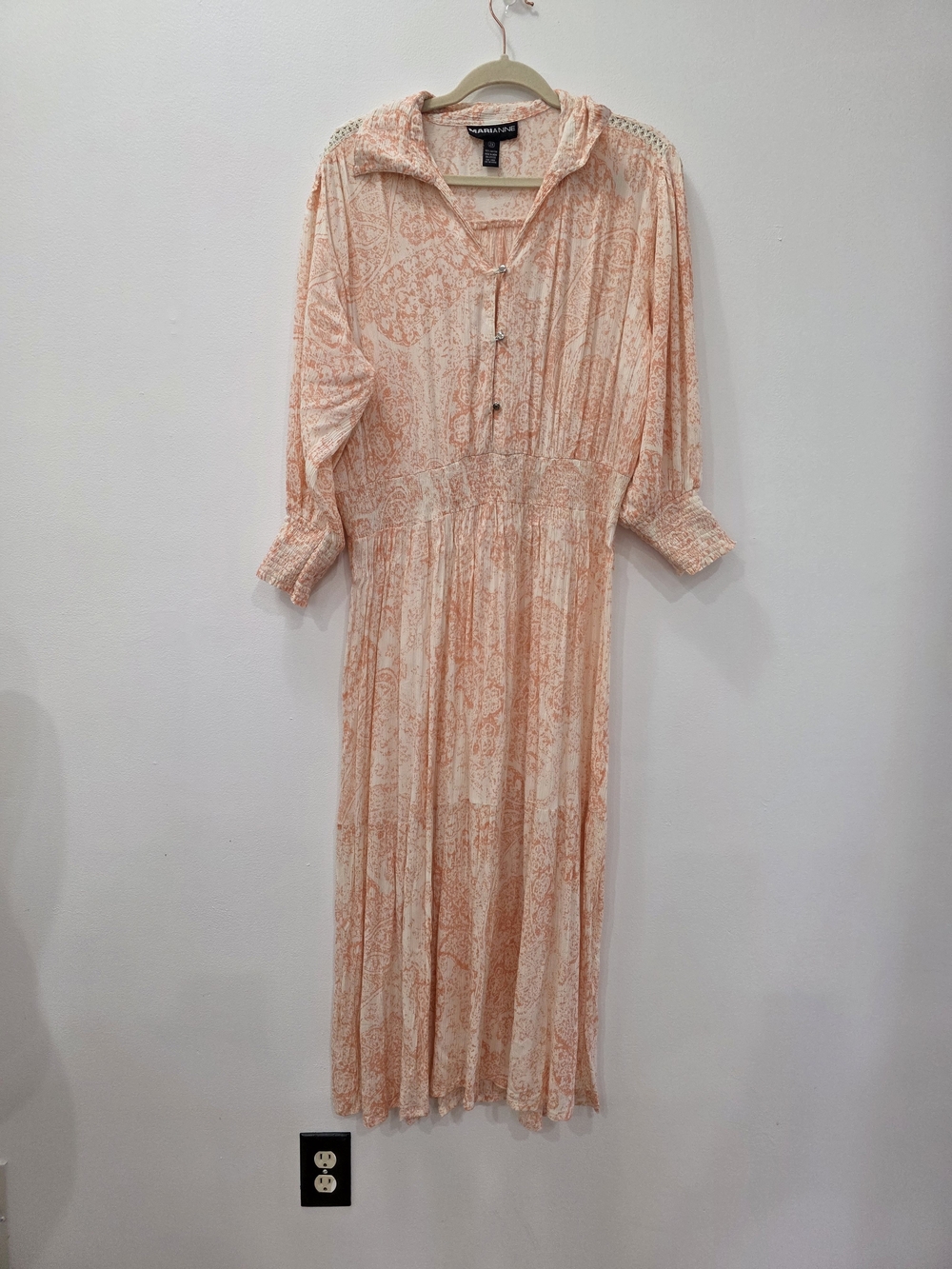 Peach Paisley Maxi Dress
